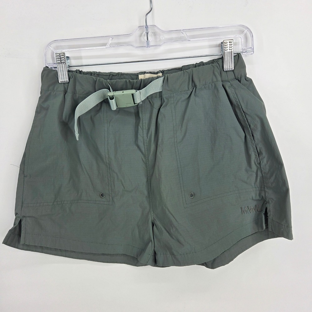 Madewell MWL Belted Ripstop Shorts XS Green Gorpcore Utilitarian Hiking ND896